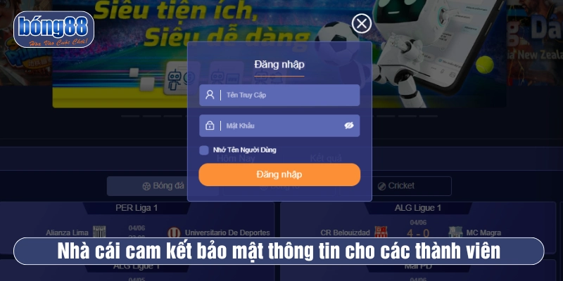Nhà cái BONG88 cam kết bảo mật dữ liệu cho các thành viên 