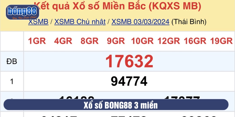 Bet thủ có thể tham gia cược theo dạng truyền thống 3 miền